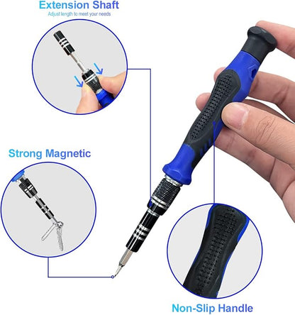 EFAITHFIX Screwdriver Sets 142-Piece Electronics Precision Screwdriver with 120 Bits Magnetic Repair Tool Kit for iPhone, MacBook, Computer, Laptop, PC, Tablet, PS4, Xbox, Nintendo, Game Console, etc