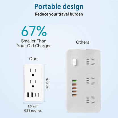 2000W 220V to 110V Voltage Converter US to Europe for Hair Dryer, Converter for European Travel (White)