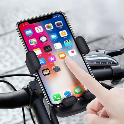 Bike Handlebar Phone Holder, Motorcycle Phone Mount Motorcycle Handlebar Phone Clamp, Scooter Phone Clip for iPhone 6/7/8/X/11/12/13/14 Series ， and More 4.7" - 6.8" Cellphone (Dark Gray)