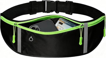 Beatac Slim Running Belt For Jogging, Hiking & Cycling Unisex Phone & Money Holder for Men & Women (Black)