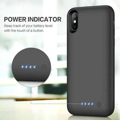 Feob Battery Case for iPhone Xs max, Upgraded 7800mAh Portable Charging Case Extended Battery Pack for iPhone Xs Max [6.5 inch] Protective Charger Cover- Black