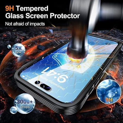Clear Case for Iphone17pro Max/17/17Pro/17Air, Screen and Camera Protection Military Drop Cover Antiskid Soft Hard Combination Magnetic Shell (17,Blue) (17 Pro,Black)