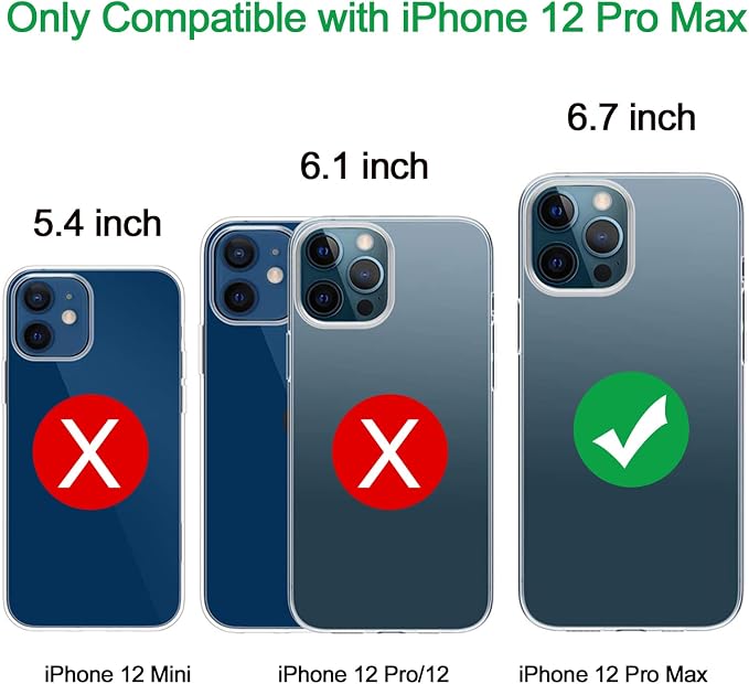 Battery Case for iPhone 12 Pro Max, Upgraded 12000mAh Battery Pack Rechargeable Charger Case with Wireless Charging Compatible for iPhone 12 Pro Max (6.7 inch) External Battery Charging Cover(Black)