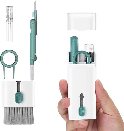 Electronics Cleaner Kit. Keyboard Brush, Airpod Cleaning Tool, Phone Screen Cleaner. for Computers, MacBooks, Laptops, Airpods Pro, Headphones.（Dark Green）