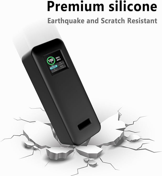 Geiomoo Silicone Case for Anker Prime Power Bank 27650mAh, Soft Flexible Scratch Resistant Protective Cover (Black)