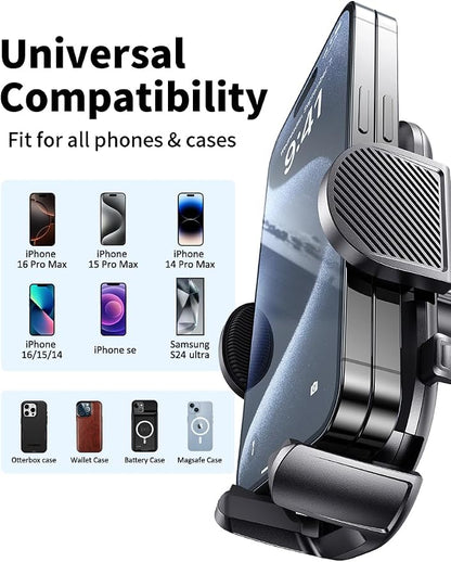 Nycetek 2026 Upgraded Car Vent Phone Mount [Military-Grade Clip] 360° Rotation, Universal Cellphone Holder Fits for iPhone 16 15 14 13 Pro Max Samsung Galaxy S24 S23 & All