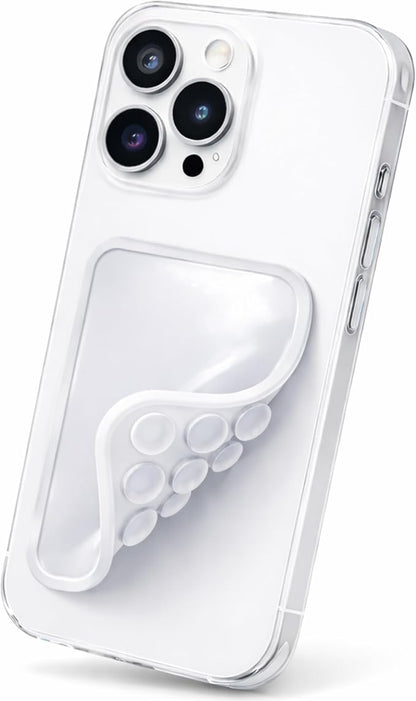 Reversible Two Sided Phone Mount – Reusable Adhesive for Walls & Suction Cups for Mirrors - Hands Free Filming for Gym, Home, Travel & Content Creators - Stick Your Phone Anywhere