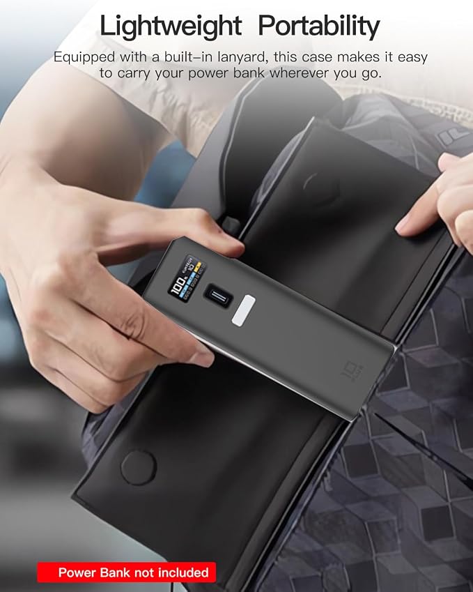 Case Cover for CUKTECH 10 Power Bank 10000mAh, Full-Body Protective Cover for CUKTECH NO.10 Power Bank,Drop-Proof,Scratch-Proof,Shock-Proof,Black