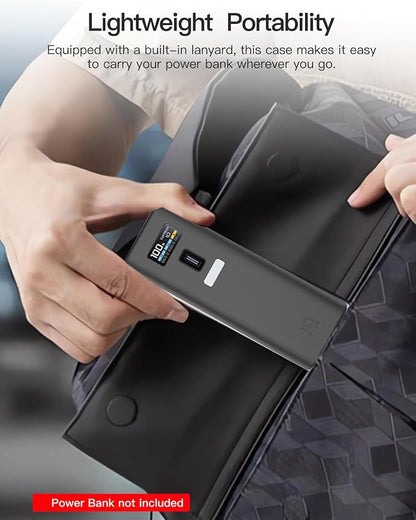 Case Cover for CUKTECH 10 Power Bank 10000mAh, Full-Body Protective Cover for CUKTECH NO.10 Power Bank,Drop-Proof,Scratch-Proof,Shock-Proof,Black