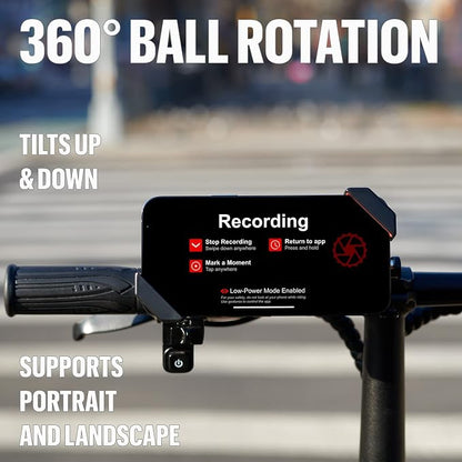 The dashcam.Bike Phone Mount: The Best Bicycle Phone Holder That Reduces Shake Without Blocking Your Camera [Low-Profile Clamp]