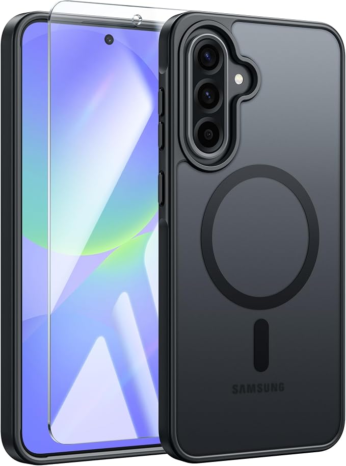 FNTCASE for Samsung Galaxy A36-5G Case: for Galaxy A56 5G Case Magnetic Translucent Matte Shockproof Slim Phone Cover - Military Grade Drop Proof Hard Back Anti-Fingerprint Protective Case - 6.7 inch | Magnetic, Translucent, Matte, Shockproof, Slim, Mi...