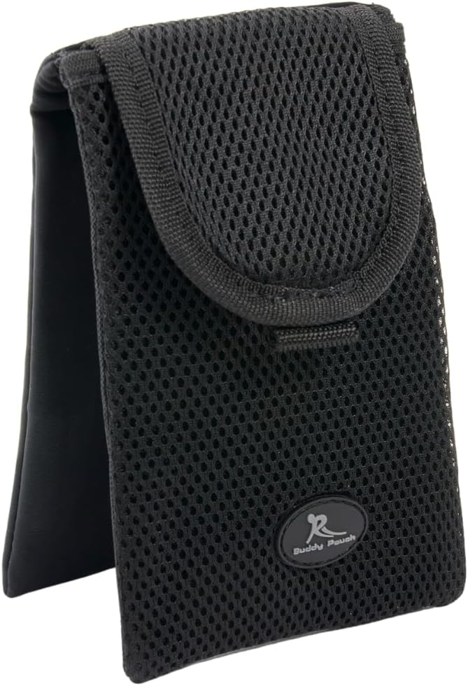 Running Buddy Running Fanny Pack - 6.5 x 4 in, Mini Plus Black - No-Bounce Magnetic Running Phone Holder - Water-Resistant Waist Bag for Men & Women