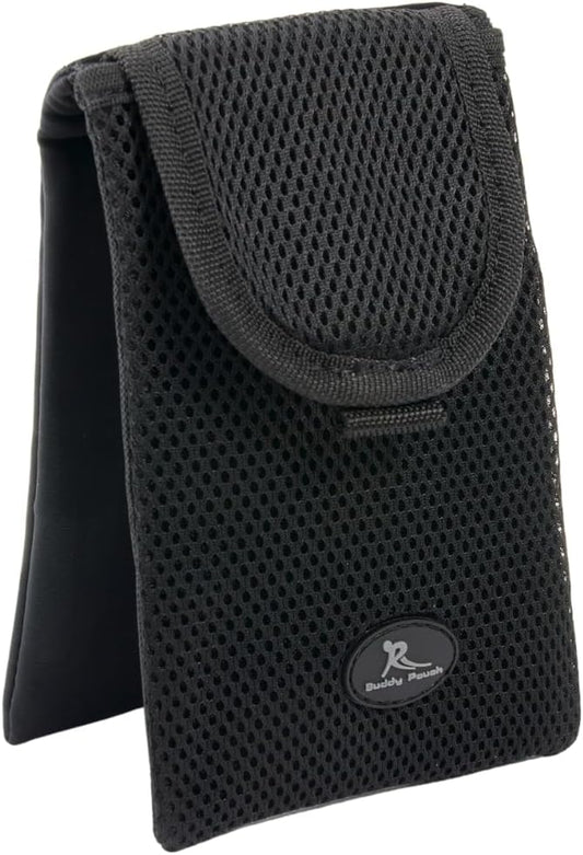 Running Buddy Running Fanny Pack - 6.5 x 4 in, Mini Plus Black - No-Bounce Magnetic Running Phone Holder - Water-Resistant Waist Bag for Men & Women