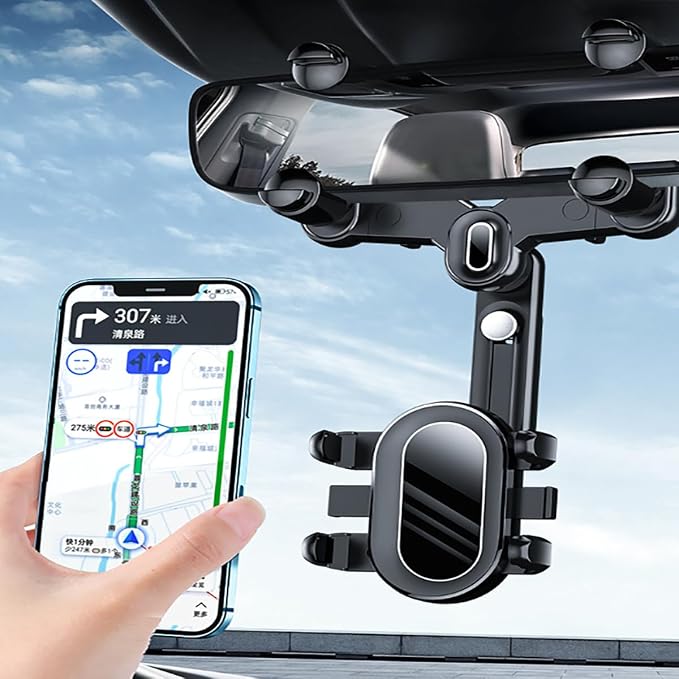 Ultra-Strong Suction Cup Phone Mount for Car - Anti-Shock & Noiseless Dashboard & Windshield Holder, 360° Adjustable Hands-Free Mount for All Smartphone (03)