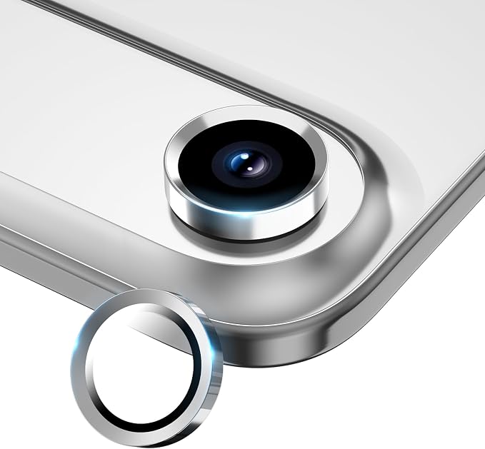 Camera Lens Protector for iPhone Air,Tempered Glass Metal Individual Camera Cover Screen[Anti-drop] Case Friendly- Cloud White