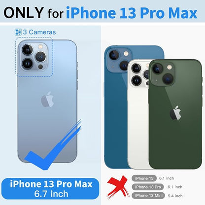 Beasyjoy for iPhone 13 Pro Max Case Waterproof, Metal Military Grade Case with Built in Screen Protector, Heavy Duty Full Body Protective Defender Rugged Underwater Phone Case 6.7'' (Camo)