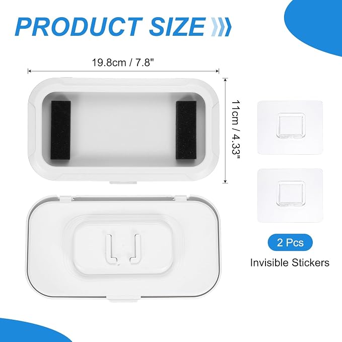 PATIKIL 2 Pcs Shower Phone Holder Waterproof, 360° Retractable Adjustable Shower Phone Case Anti Fog Wall Mount for Bathroom Mirror Bathtub Fit for 7-Inch, White