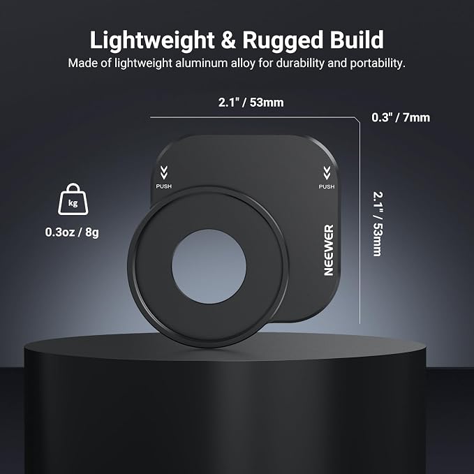 NEEWER 37mm Filter Lens Backplate for PA143/PA144 Phone Cage Only, Quick Release Video Rig Mobile Camera Photography Accessories Compatible with iPhone 17 Pro 17 Pro Max Beastgrip, PA152 (Black)