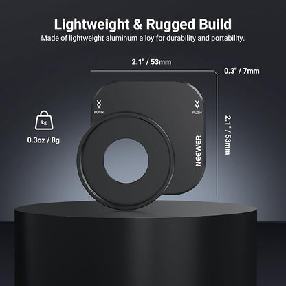 NEEWER 37mm Filter Lens Backplate for PA143/PA144 Phone Cage Only, Quick Release Video Rig Mobile Camera Photography Accessories Compatible with iPhone 17 Pro 17 Pro Max Beastgrip, PA152 (Black)