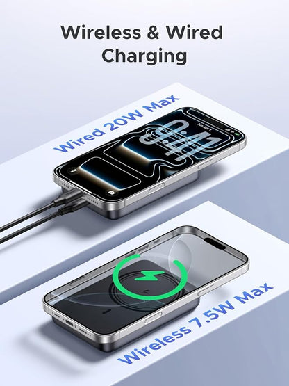 UGREEN Magnetic Power Bank,10,000mAh Wireless Portable Charger, PD 20W Fast Charging Battery Pack with USB-C for Magsafe, iPhone 17/17 Pro/17 Air/17 Pro Max/16/16 Pro/16 Pro Max, iPhone15/14/13 Series