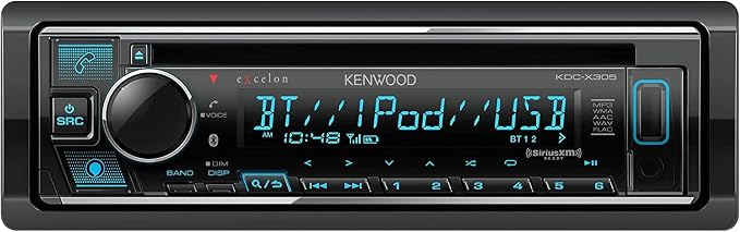 KENWOOD KDC-X305 CD Receiver, Bluetooth, Alexa Built-in, Front USB and AUX, Variable Illumination, SiriusXM Ready, Spotify, Pandora Link for iPhone or Android Phone | Plus SXV300V1 SiriusXM Tuner