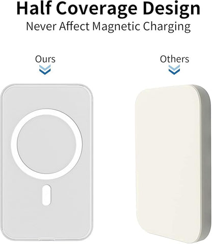 oakxco Silicone Case Compatible with iPhone Air Magsafe Battery Pack, Ultra Thin Slim Cover for 17 Air Battery Pack, TPU Rubber Scratch & Shatter Resistant Cover, Crystal Clear