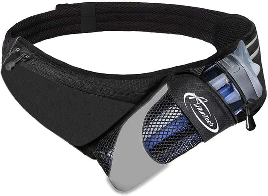 AiRunTech Running Hydration Belt with Water Bottle Holder,Hiking Fanny Pack for Phone and Wallet,Running Bag Runners Essentials Accessories Marathon Triathlon Walking Jogging Gear Gift