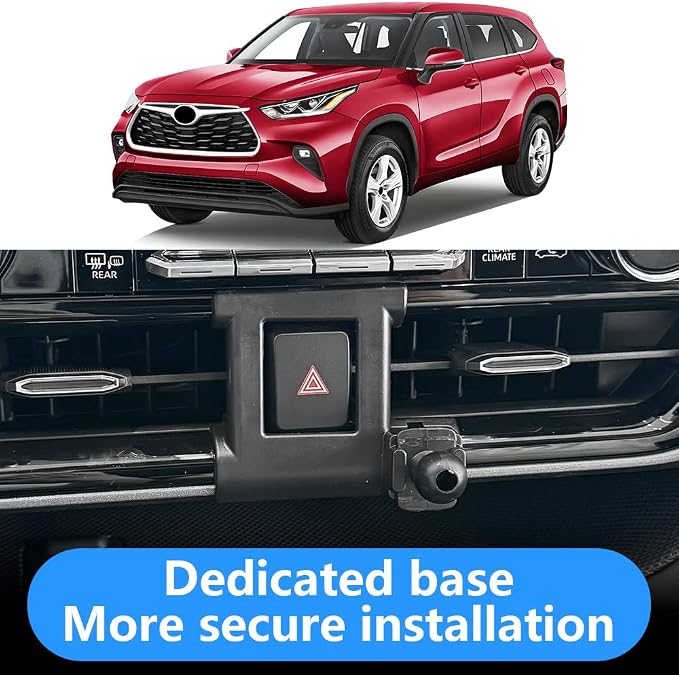 Car Phone Holder for Toyota Highlander 2020-2026 and Toyota Highlander Hybrid 2020-2026 Auto Interior Accessories Best Cell Phones Mount Cellphone Mobile Cradle Charging Navigation Screen Stand