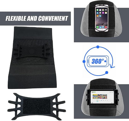 Phone Holder Car, Truck Tablet Headrest Mount, Universal Car iPad Holder with Silicone Net for All Kindle Fire, iPhone and Tablet with - Black (Small Silicone Net (3.5''-7.5''))
