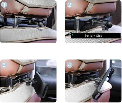 Back Tablet Holder Bracket for Tablets and Phones Headrest Mount Easy to Install Random