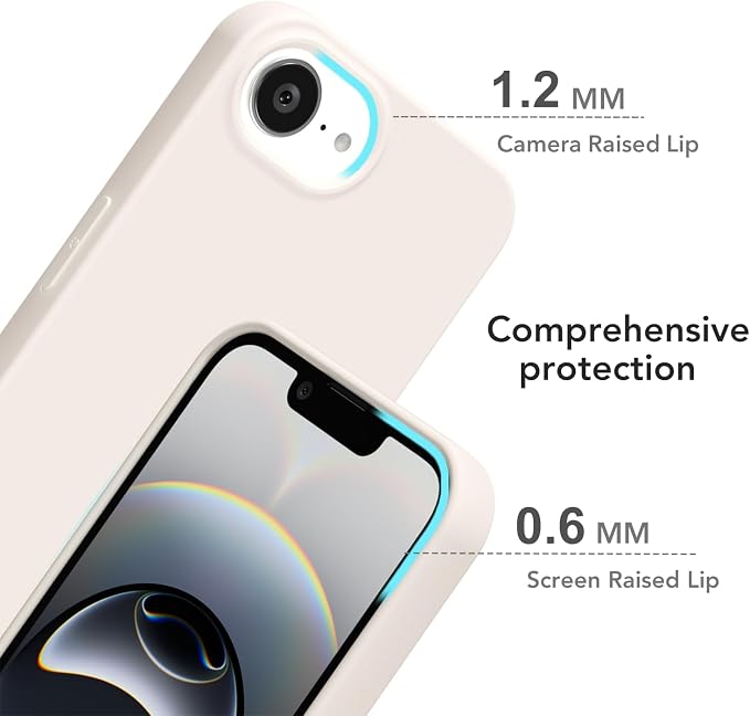 for iPhone 17e 16e Case Silicone Compatible with Magsafe Case, Ultra Slim Thin Magnetic Phone Cases Mag Safe, Cute Soft Rubber Gel Plain Wireless Charging Cover for Women, Beige Stone Cream