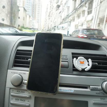 Car Vent Mount Holder - Compatible with Popsocket - Car Mount Made for Pop Socket Grips Collapsible Phone Holder for Pop Mount with Secure AC Vent Clip, Horizontal Air Vent ONLY (White)
