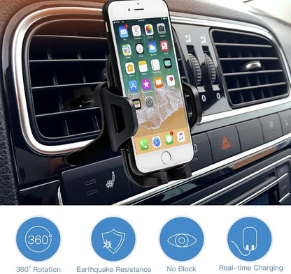SONKIR Car Phone Mount, Dashboard & Windshield Cell Phone Holder Stand with One-Touch Design 360° Rotation for All Smartphones