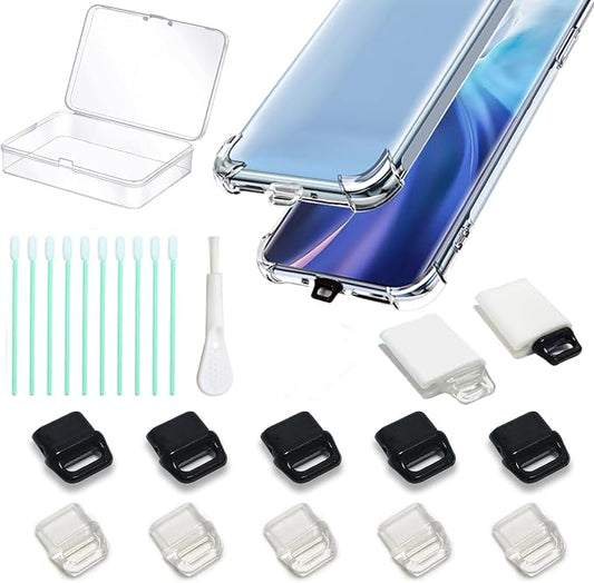 10 Pack USB-C Port Plug, Easy to Grip USB C Dust Plugs, C-Type Dustproof Dlug, Dustproof Plug Kit, with Cleaning Tool, Suitable for All C-Type Ports, Compatible with iPhone 15 16 17