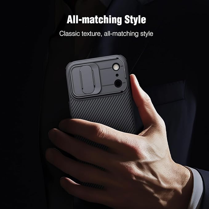 Nillkin Camshield Case for iPhone 17 Pro Max Case, [Built-in Dual Camera Cover][Slim Profile] [Military Grade Drop Protection] Shockproof Bumper Phone Case 6.9 inch 2025 Black
