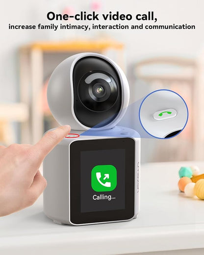TMEZON 2pk Two Way Audio Video Pet Dog Camera with Speaker Video Calling Devices for Grandparents Wireless Security Camera Indoor Monitor 1080P with Phone app Motion Detection