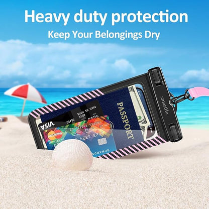 Waterproof Phone Pouches Bags Holder, Cell Phone Water Protectors Pouch Bag 2 Pack for Swimming, IPX8 Water Proof Phone Cases pouch for iPhone 15 14 13 Pro Max 12 11, for Galaxy S24 S23 Ultra 7"