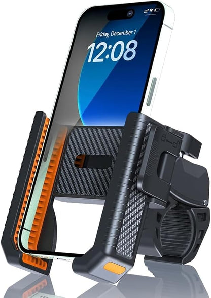 Bike Phone Mount, Bike Bicycle Mount Handlebar Cell Phone Clamp Ebike Scooter Holder Clip for iPhone 16 Pro Max/Plus, 15 Pro Max, S10, S20, More 4.7" to 6.8" Smartphones
