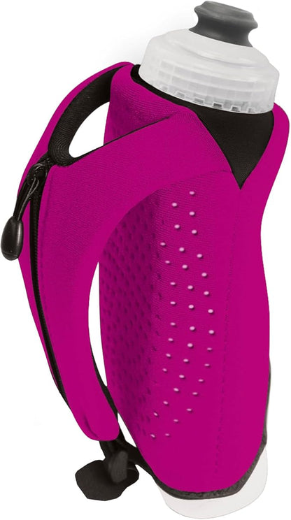 Amphipod Hydraform Ergo-Lite Handheld Water Bottle, BPA-Free Minimalist Insulated Hydration for Ultra-Running & Walking - Pink -16 oz