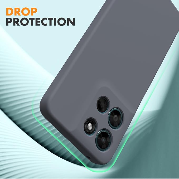 for Motorola Moto G 2026/G Play 2026 Case, 2 Pack Tempered Glass Screen Protectors, Soft TPU Liquid Silicone Shockproof Gel Cover-Deep Lavender