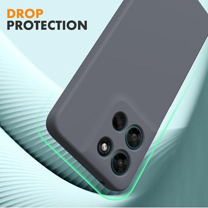 for Motorola Moto G 2026/G Play 2026 Case, 2 Pack Tempered Glass Screen Protectors, Soft TPU Liquid Silicone Shockproof Gel Cover-Deep Lavender
