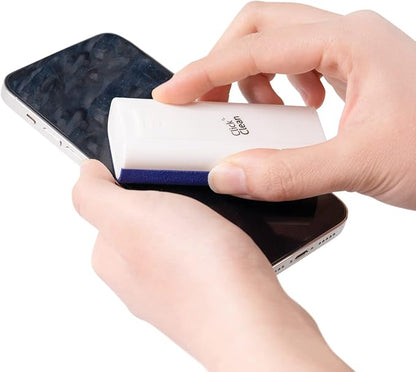 CLICK CLEAN Screen Cleaner, Fingerprint Proof Screen Cleaner Spray, All-in-One Cleaner with Microfiber, Shell and Phone Stand for All Phones, Laptop and Tablet Screens (Dark Blue)