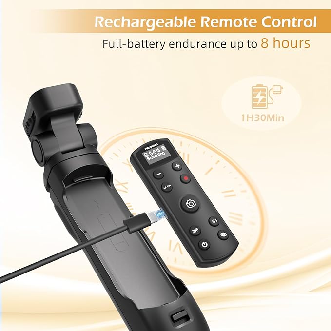 for Sony Tripod Wireless Shooting Grip with Shutter Release - Mini-Tripod with Rechargeable Remote Control for ZV-E10/ZV-E1/ZV-1/ZV-1F/RX100 VII/RX0 II/A6700/A6400/A6600/A7 III/FX3/FX30 - for Vlogging