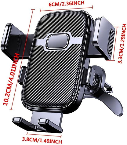 Car Phone Mount, 360° Rotatable Air Vent Holder, One-Hand Release, 4.2-7.2 Inch Smartphones, Black