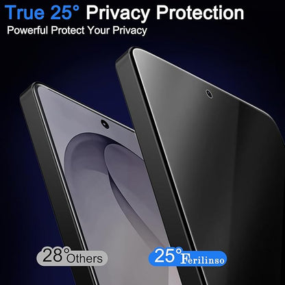 Ferilinso 3 Pack Privacy Screen Protector for Samsung Galaxy S26 Ultra with 3Pack Tempered Glass Camera Lens Protector Phone Case Friendly Accessories Protector de Pantalla for Samsung S26 Ultra