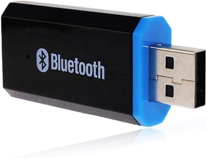USB Bluetooth Adapter, Bluetooth USB Audio Receiver Wireless Adapter for Home/Car Stereo System, Portable Speakers with AUX in & 3.5mm Cable (Black)