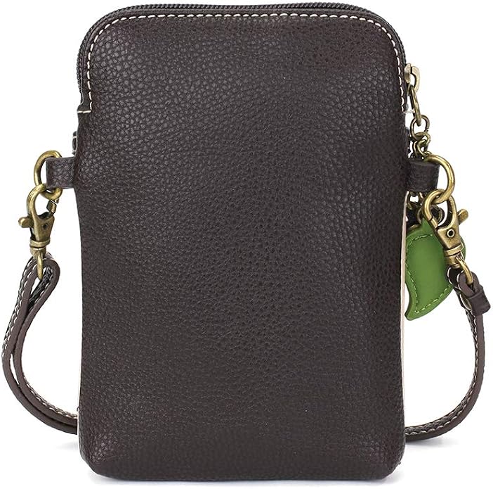CHALA Plant Life Collection Cell Phone Crossbody Purse-Women PU Leather/Canvas Multicolor Handbag with Adjustable Strap