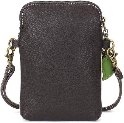 CHALA Plant Life Collection Cell Phone Crossbody Purse-Women PU Leather/Canvas Multicolor Handbag with Adjustable Strap