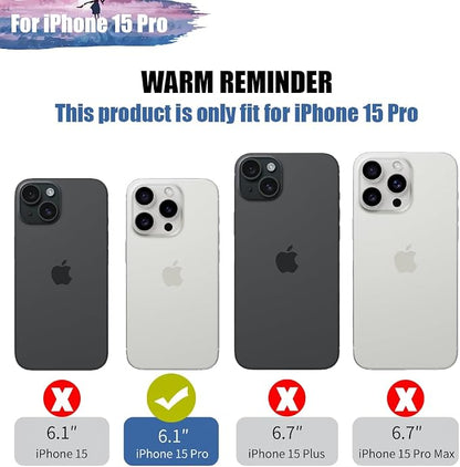 New Version Battery Case for iPhone 15 Pro, 5000mAh Rechargeable Extended Battery Charging Charger Case, Add 100% Extra Juice (6.1 Inches) Black