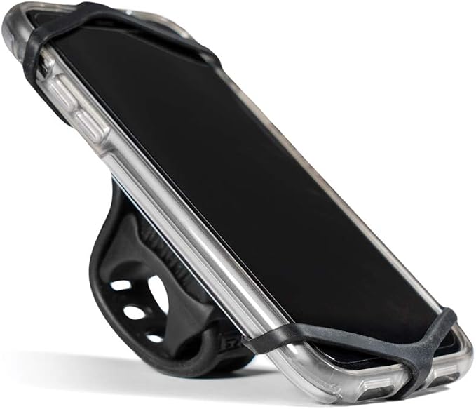 LEZYNE Lightweight Machined Aluminum Smart Grip Bicycle Phone Mount | Highly Flexible Band, Non-Slip Material, Includes Two Strap Sizes | Road, Gravel, or Mountain Bike Rides - 100.6mm, 57.1mm, 44.4mm